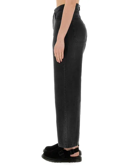 Ymc You Must Create Silver High-waisted Jeans In Black