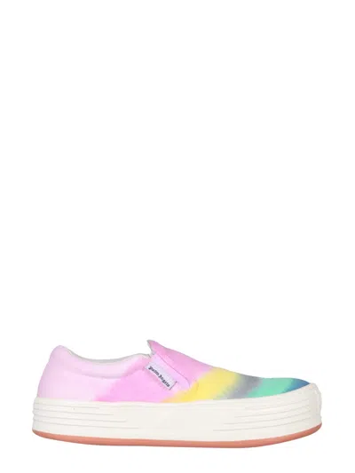 Palm Angels Suede Slip-on Sneakers With 4 Cm Rubber Sole In Multi