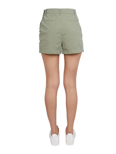 Philippe Model Mini High-waisted Button-fly Shorts In Green