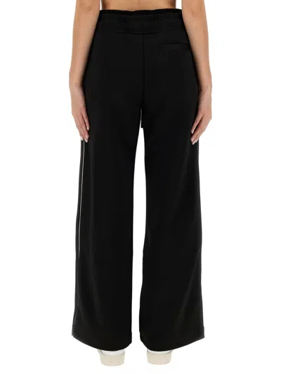 Off-white Drawstring Piping Trousers In Black
