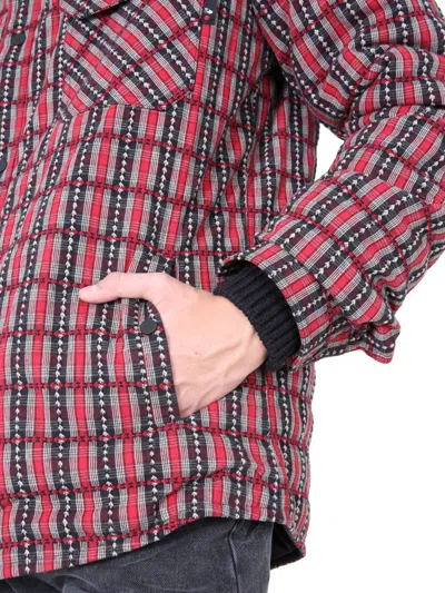 Off-white Padded Shirt With Removable Sweatshirt For Men In Red