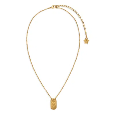 Versace Medusa-pendant Necklace In Gold