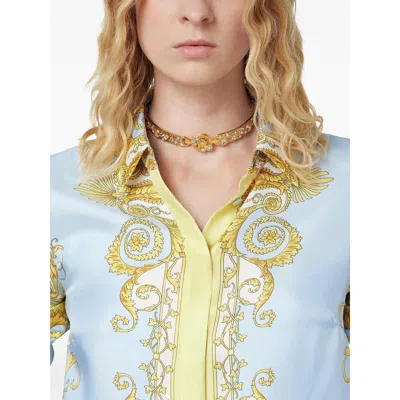 Versace Medusa Crystal-embellishment Necklace In Gold