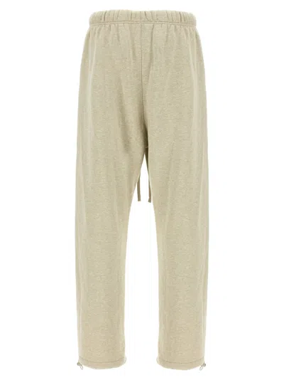Fear Of God Essential Logo Joggers Pants Gray In Neutral