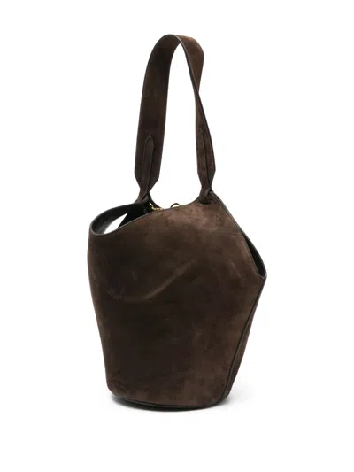Khaite Lotus Mini Leather Bucket Bag
