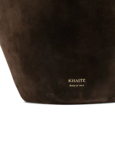 Khaite Lotus Mini Leather Bucket Bag