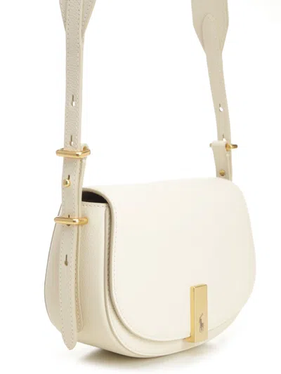 Polo Ralph Lauren P Id Mn Sddl-crossbody-small Crossbody Bags White In White