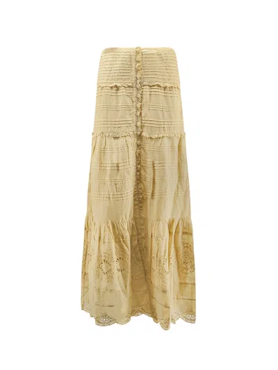 Isabel Marant Étoile Paoline Organic Cotton Skirt In Nude