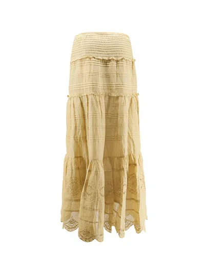 Isabel Marant Étoile Paoline Organic Cotton Skirt In Nude