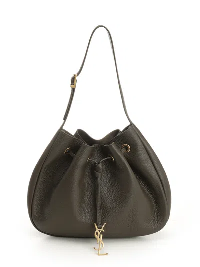Saint Laurent Paris Vii Shoulder Bags Green In Brown