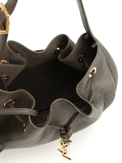 Saint Laurent Paris Vii Shoulder Bags Green In Brown