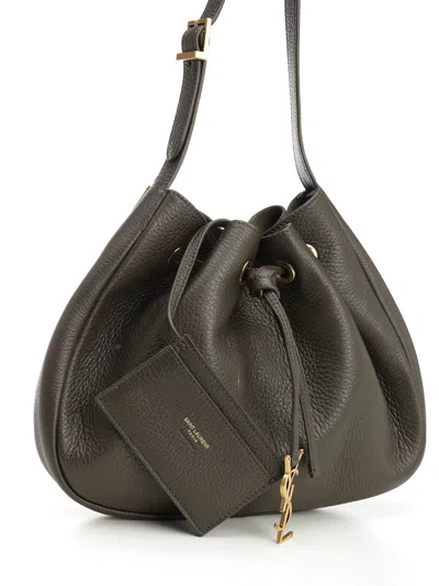 Saint Laurent Paris Vii Shoulder Bags Green In Brown