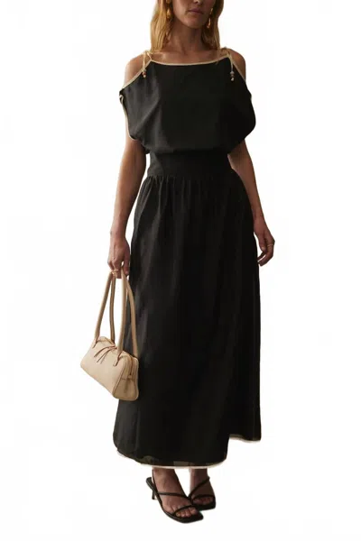 Sancia Calista Maxi Dress In Kohl In Black