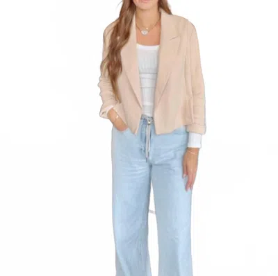 The Greii Celeste Knit Blazer In Beige In Pink