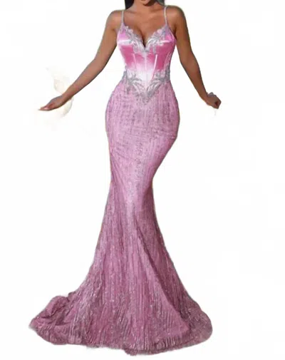 Portia And Scarlett Sleeveless Sweetheart Maxi Dress In Pink In Multi