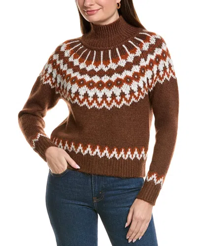 Joseph A Knit Turtleneck Sweater In Brown