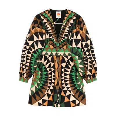 Farm Rio Heart Deco Blouse In Multi