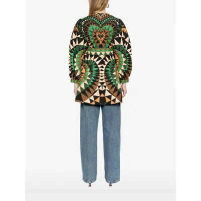 Farm Rio Heart Deco Blouse In Multi