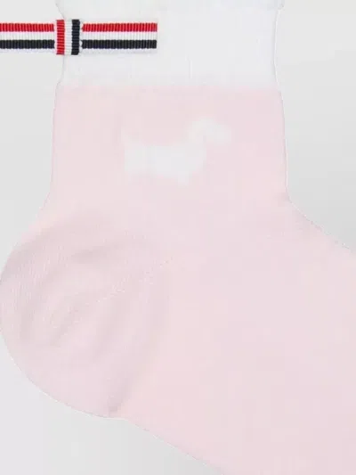 Thom Browne Hector Intarsia Pointelle Stitch Crew Socks In Multi