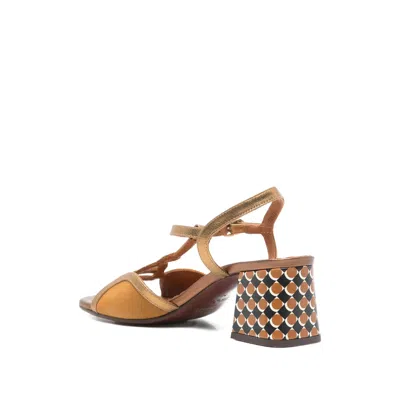 Chie Mihara Letouche T-strap Patterned Sandals In Brown