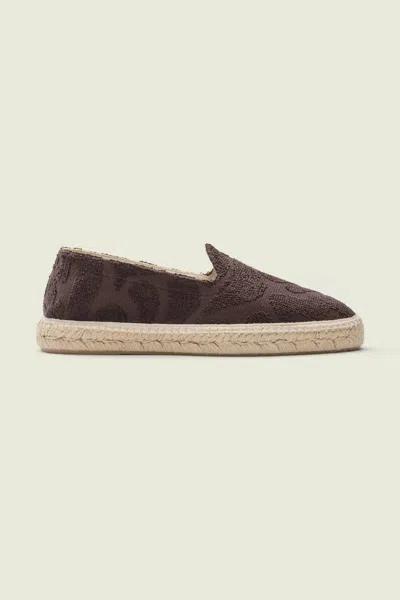 Oas Unisex Blossom Terry Espadrilles In Brown In Multi
