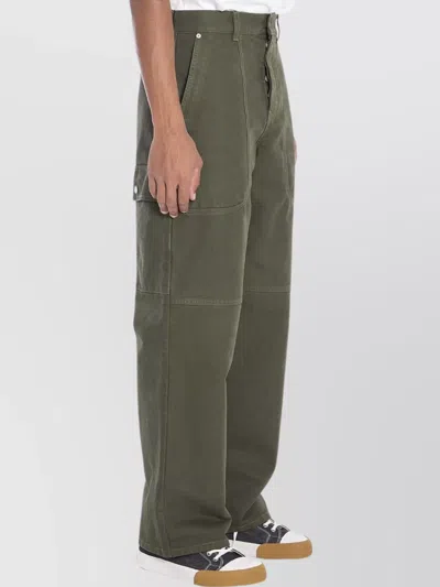 Loewe Cargo Trousers Utility Multiple Pockets In Green
