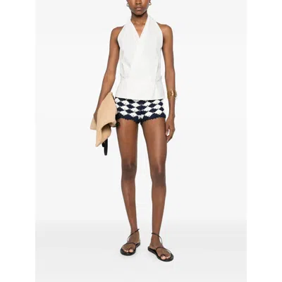 Farm Rio Shorts White, Blue In Multi