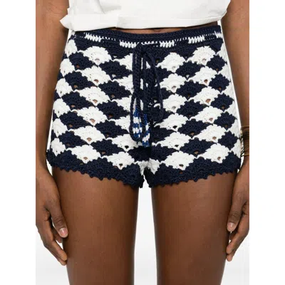 Farm Rio Shorts White, Blue In Multi