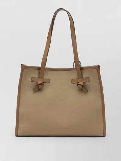 Gianni Chiarini Shoulder Bag Rectangular Shape Dual Top Handles In Brown