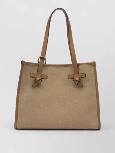 Gianni Chiarini Shoulder Bag Rectangular Shape Dual Top Handles In Brown