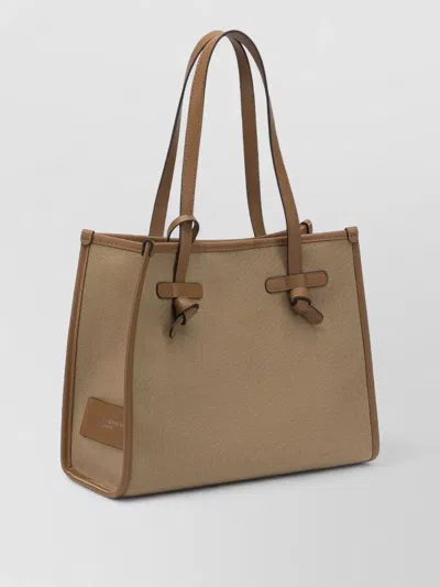 Gianni Chiarini Shoulder Bag Rectangular Shape Dual Top Handles In Brown