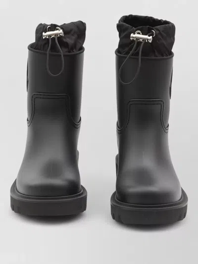 Moncler Kickstream Calf Height Rain Boots In Animal Print
