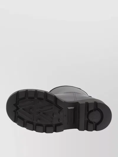 Moncler Kickstream Calf Height Rain Boots In Animal Print