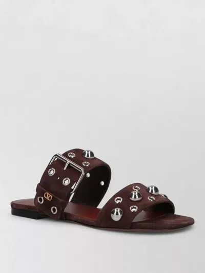 Valentino Heel Sandals Double Strap Open Toe In Multi