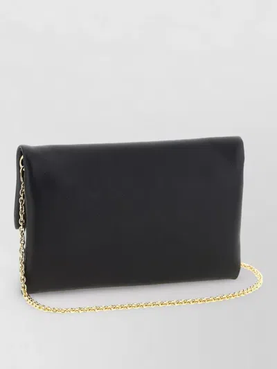 Fendi Mamma Baguette Clutch Bag Chain Wristlet In Black
