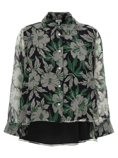 Loewe Silk Shirt Shirt And Blouse Multicolor