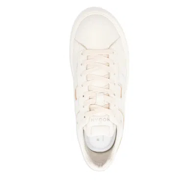 Hogan H Stripe Plateform Sneaker Metallic In Neutral