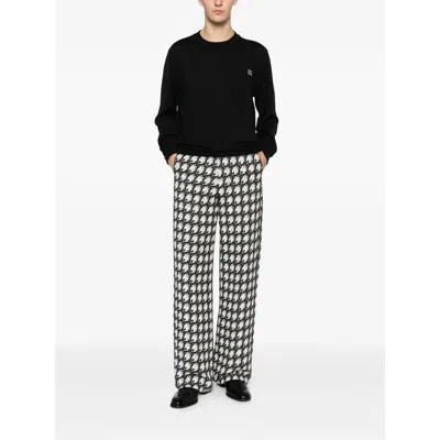 Balmain Fine Silk And Cotton Jumper In Black