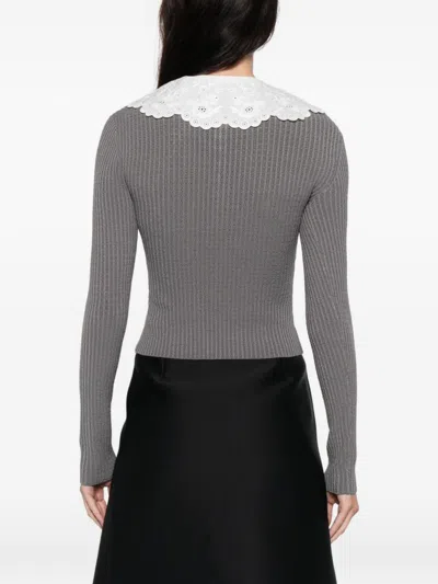 Self-portrait Sweaters Blacks And Greys In Gray