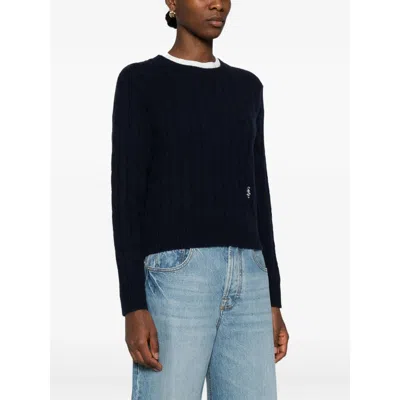 Sporty And Rich Sweaters Blue In Black