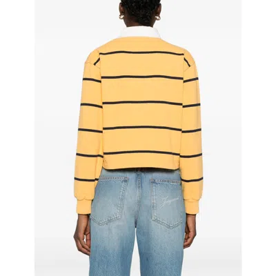 Sporty And Rich Striped Polo Shirt In Neutral