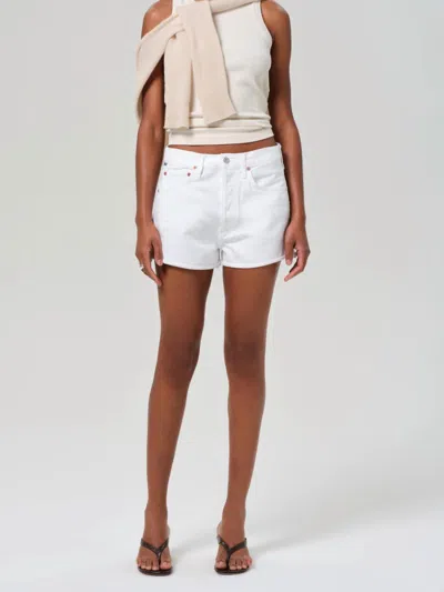 Citizen Of Humanity Marlow Vintage Short In Polish In White