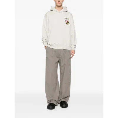 Kenzo Wild Tiger Cotton Hoodie In Gray