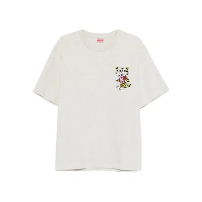 Kenzo Embroidered T-shirt In White