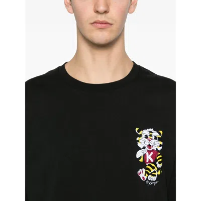 Kenzo Wild Tiger Embroidered T-shirt In Black