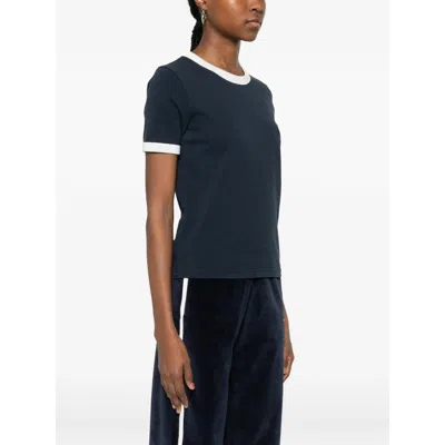 Apc Contrasting-trims T-shirt In Blue