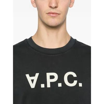 Apc Cotton Crew Neck Short Sleeve T Shirt In Black