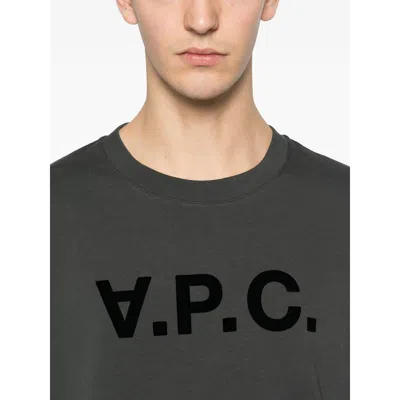Apc Cotton Oversize T Shirt Short Sleeves Crew Neck In Gray