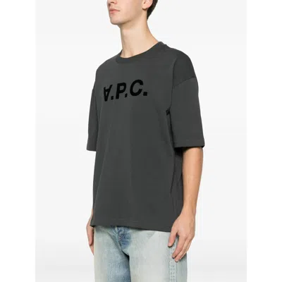 Apc Cotton Oversize T Shirt Short Sleeves Crew Neck In Gray