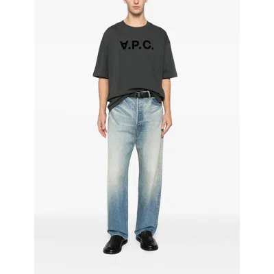 Apc Cotton Oversize T Shirt Short Sleeves Crew Neck In Gray